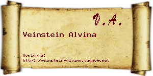 Veinstein Alvina névjegykártya